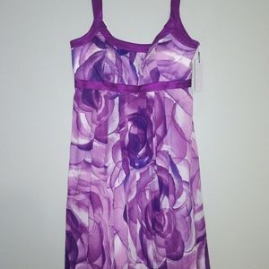 Calvin Klein Dress Size 10 Purple Floral Watercolo